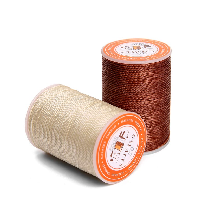 FANDOL Waxed Polyester Cord Wax-Coated Strings Waterproof Round Wax Coated Thread for Braided Bracelets DIY Accessories or Leather Sewing (Series 2) - Image 3